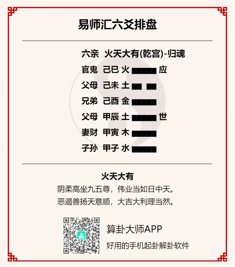 執(zhí)象易注_火天大有卦（離上乾下）卦爻辭全解插圖
