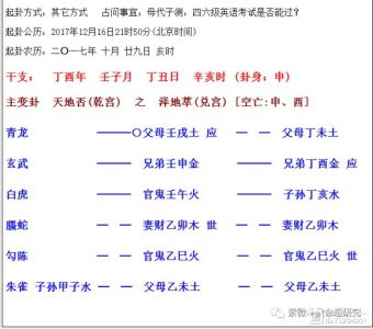 六爻天地否卦测考试能否通过变泽地萃卦例解析